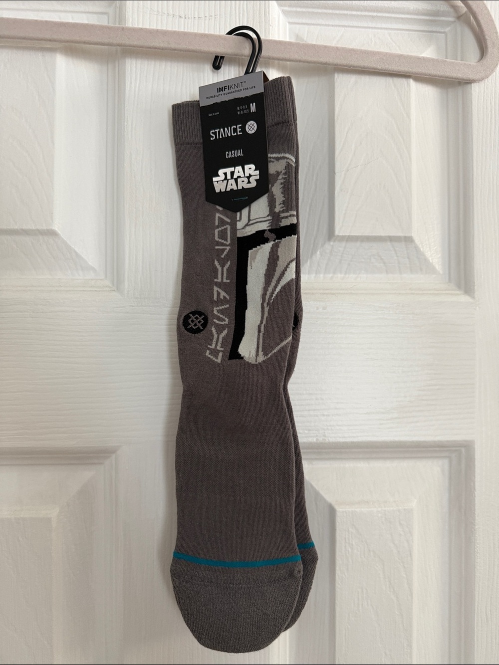 Stance Star Wars Kylo Ren Crew Socks - Gray with Blue Accent